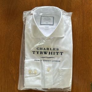 Charles Tyrwhitt - Non-Iron Shirt - White. Slim fit, 15 1/2/ 35in